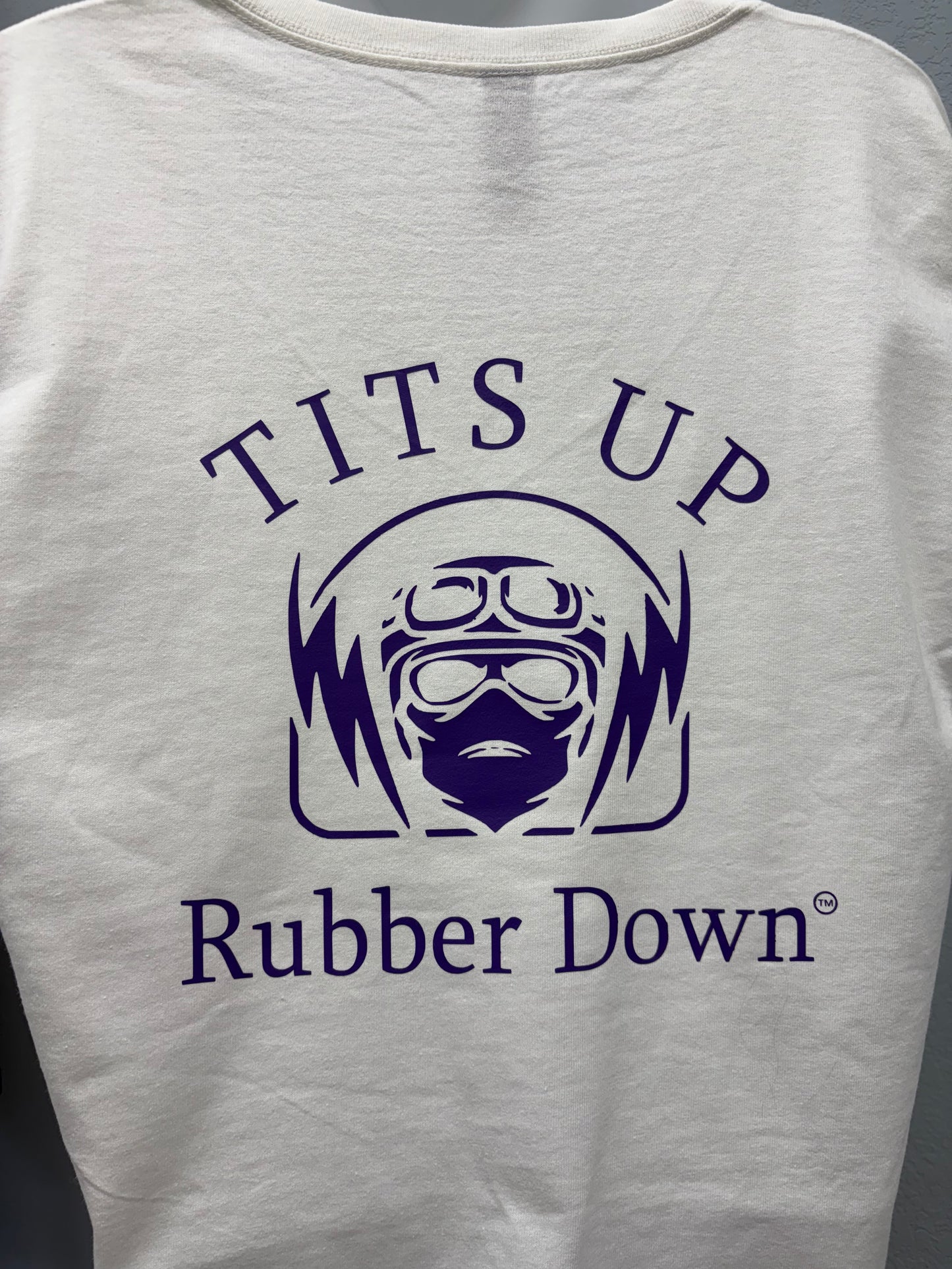 Original Tits Up Rubber Down T- WHITE