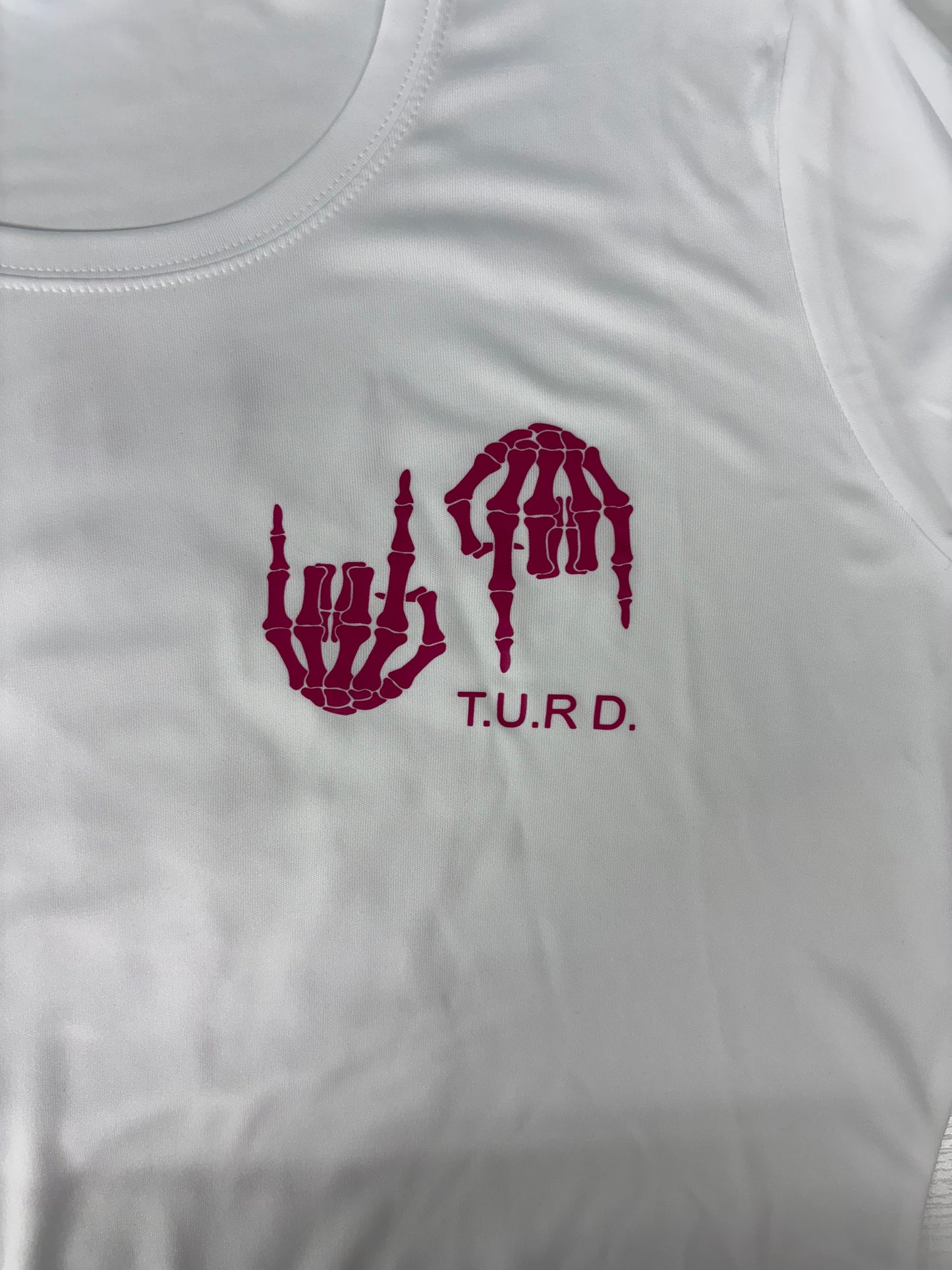 Tits Up Rubber Down Women UV T-Shirt- White