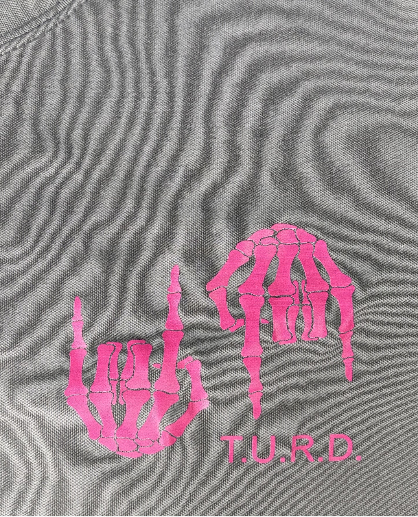 Tits Up Rubber Down Women UV T-Shirt- Gray