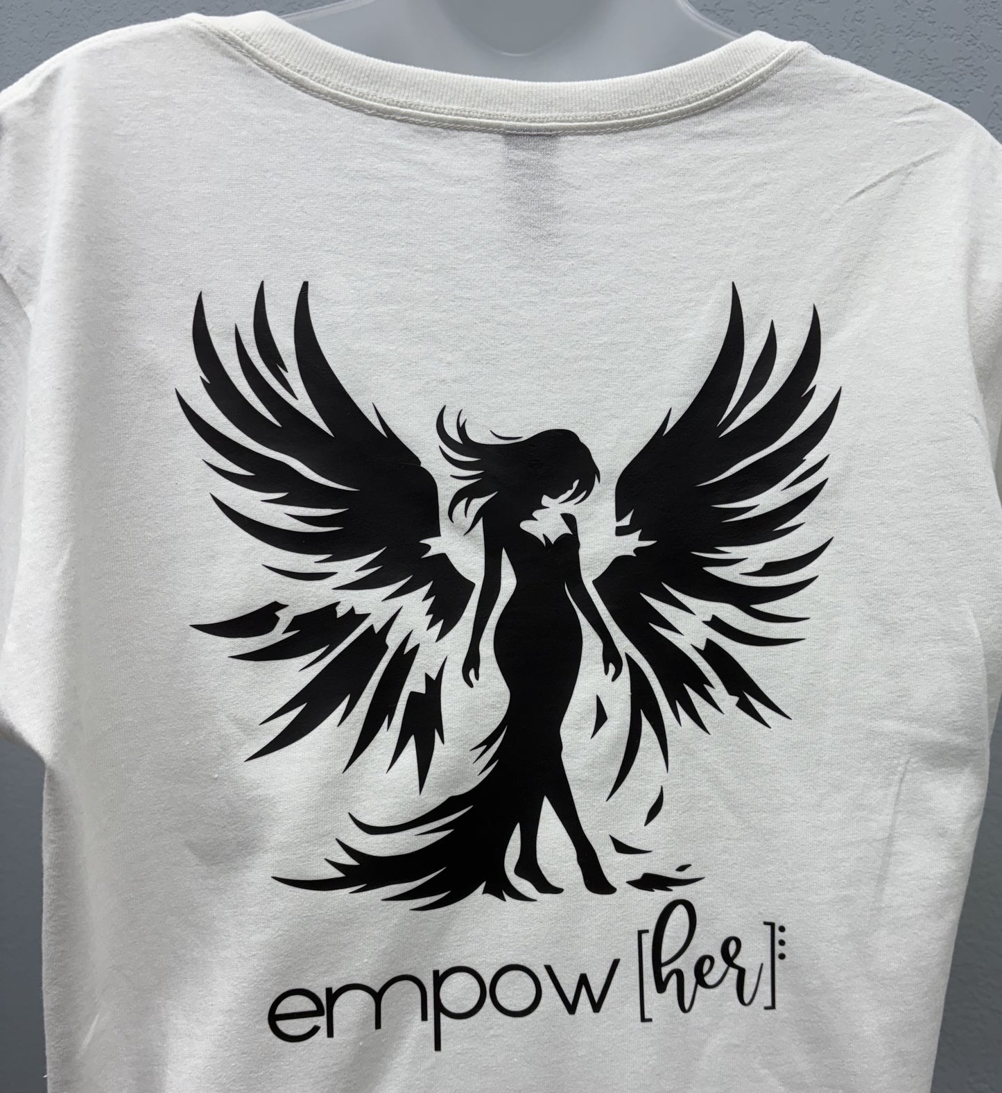 Empow[her] T Shirt Black on White