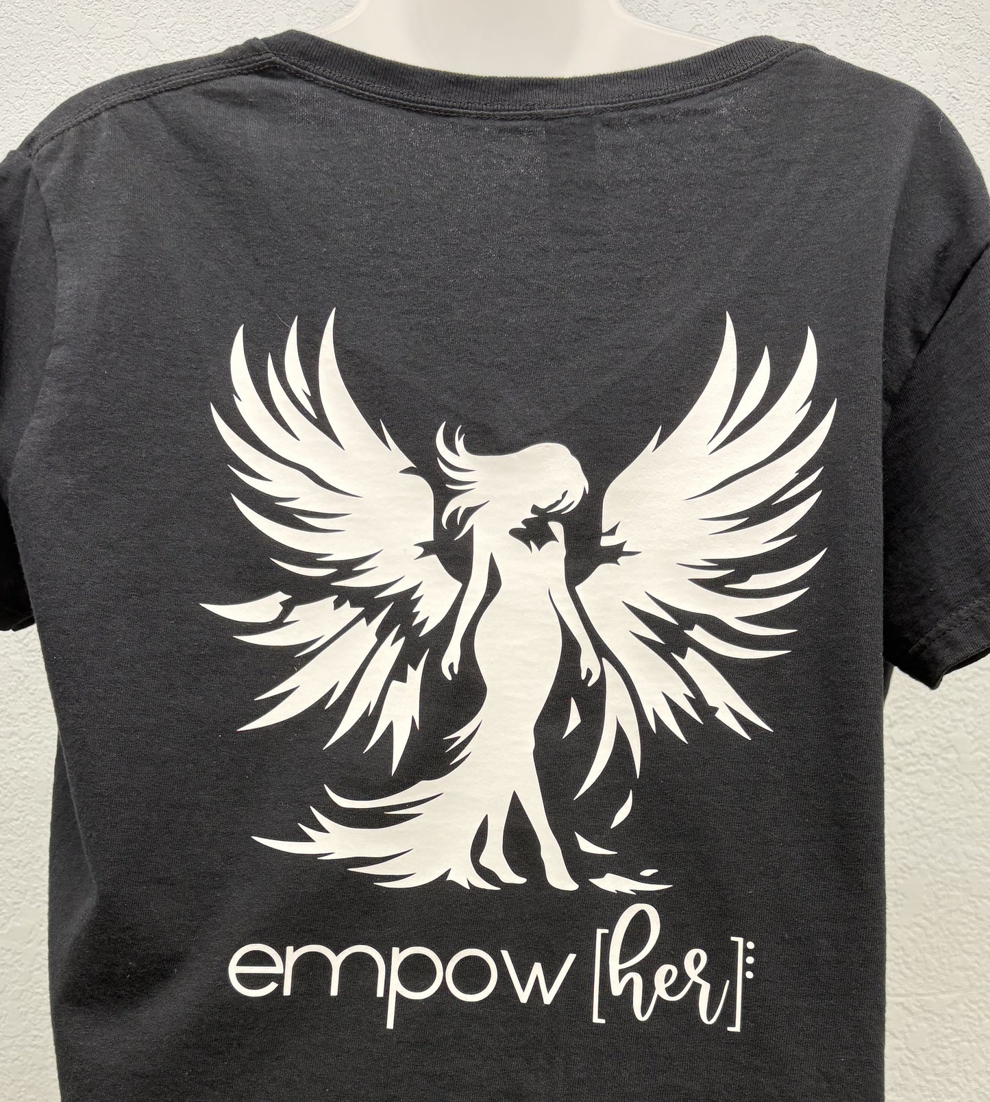 Empow[her] T Shirt- White on Black